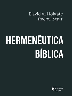 cover image of Hermenêutica bíblica
